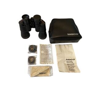 Tasco Binoculars Set Case Manuals Accessories Hunting Camping Outdoors Scouting